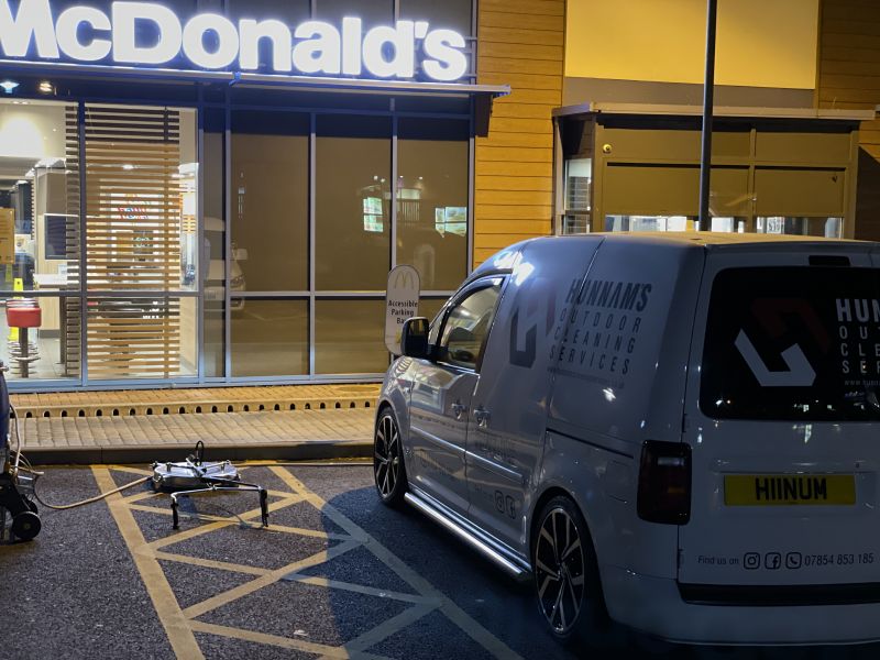 Commercial pressure washing @ McDonald’s Ilkeston : Swipe To View More Images