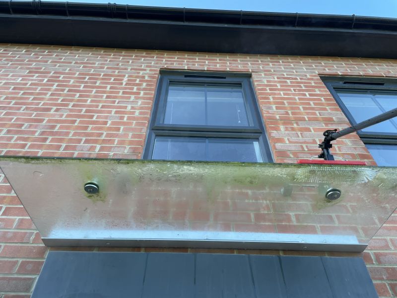 Glass canopy before 
Nuthall, Nottingham : Swipe To View More Images