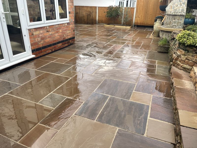 Indian sandstone cleaned and re-pointed in Kimberly, Nottingham : Swipe To View More Images