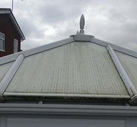 Conservatory before being cleaned in West Hallam: Click Here To View Larger Image