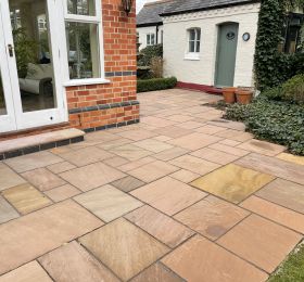 Indian sandstone after being cleaned in Attenborough Nottingham : Click Here To View Larger Image