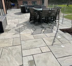 Indian sandstone after being cleaned in Mapperley village Derbyshire : Click Here To View Larger Image